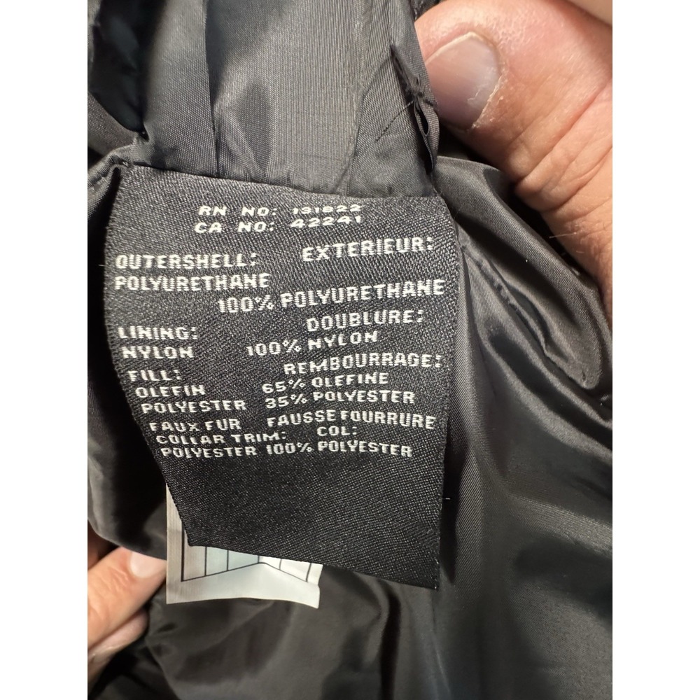 SAM. New York Women's‎ Glossy White Puffer Parka Hooded Fur Trim Size M Vintage - Picture 10 of 14